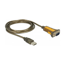 DeLOCK Adaptador USB 2.0 a Serie RS-232 65840 Negro Amarillo 1.5m Conectores Macho USB-A y DB-9