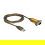 DeLOCK Adaptador USB 2.0 a Serie RS-232 65840 Negro Amarillo 1.5m Conectores Macho USB-A y DB-9