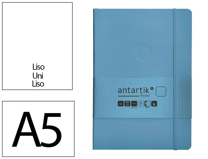Antartik Cuaderno Antartik Notes A5 Hojas Lisas Azul Claro Antartik Cuaderno Antartik Notes A5 Hojas Lisas Azul Claro