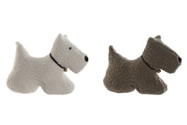 DKD Home Decor Sujetapuertas de Poliéster Diseño Perro, Pack de 2