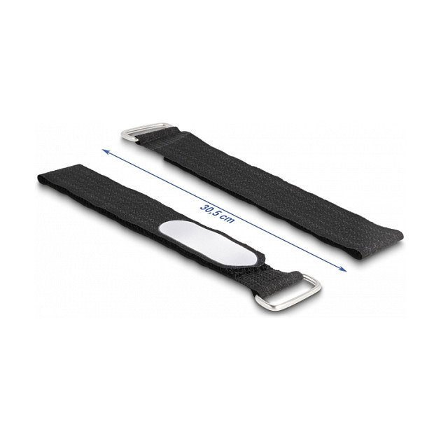 DeLOCK Brida autoadherente con lazo y campo de etiqueta 305 x 25 mm negro, 5 unidades DeLOCK Brida autoadherente con lazo y campo de etiqueta 305 x 25 mm negro, 5 unidades