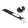 DeLOCK Brida autoadherente con lazo y campo de etiqueta 305 x 25 mm negro, 5 unidades