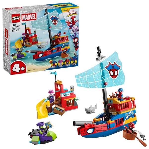 Lego Barco Pirata del Equipo Spidey y sus Amazing Friends, Juego de Construcción para Niños +36 Meses Lego Barco Pirata del Equipo Spidey y sus Amazing Friends, Juego de Construcción para Niños +36 Meses