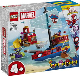 Lego Barco Pirata del Equipo Spidey y sus Amazing Friends, Juego de Construcción para Niños +36 Meses