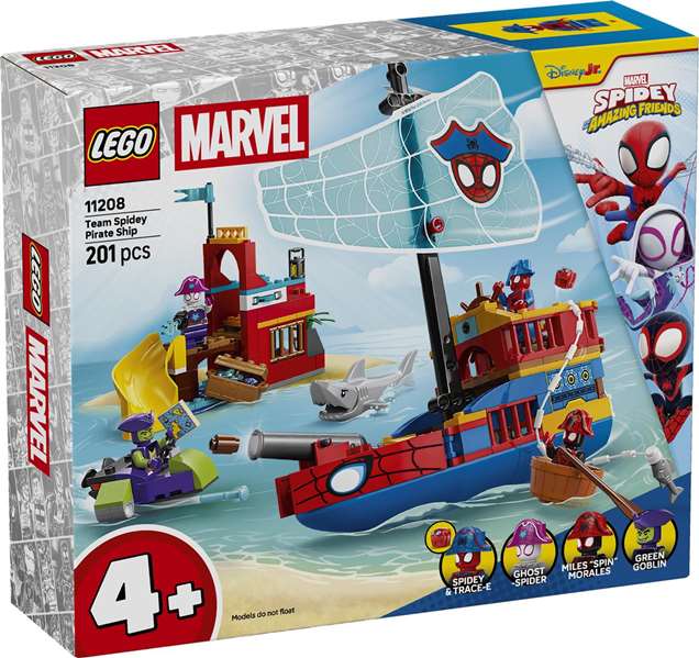 Lego Barco Pirata del Equipo Spidey y sus Amazing Friends, Juego de Construcción para Niños +36 Meses Lego Barco Pirata del Equipo Spidey y sus Amazing Friends, Juego de Construcción para Niños +36 Meses