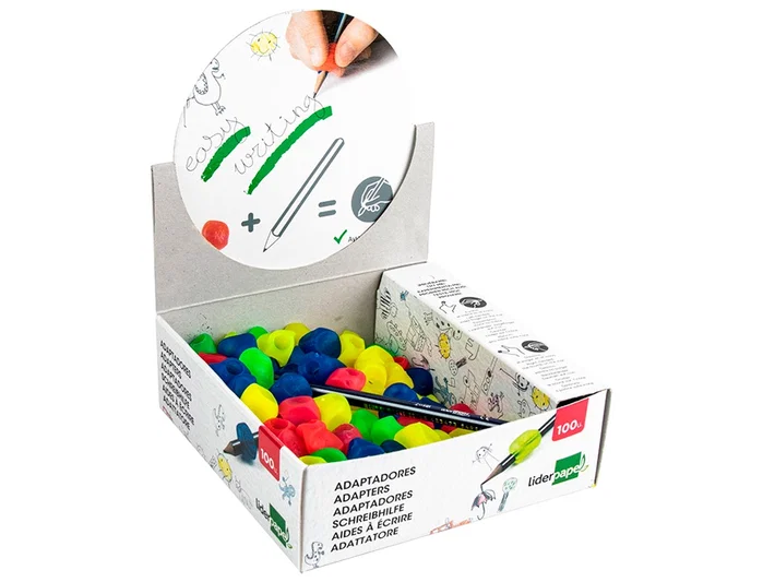 Liderpapel Adaptador de lápiz caja de 100 unidades en colores surtidos Liderpapel Adaptador de lápiz caja de 100 unidades en colores surtidos