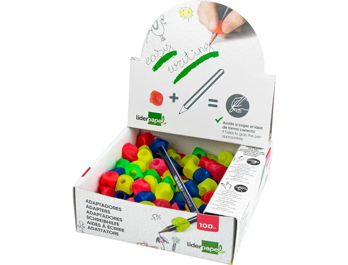 Liderpapel Adaptador de lápiz caja de 100 unidades en colores surtidos Liderpapel Adaptador de lápiz caja de 100 unidades en colores surtidos