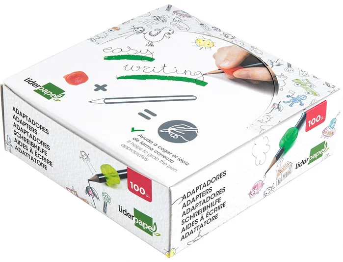 Liderpapel Adaptador de lápiz caja de 100 unidades en colores surtidos Liderpapel Adaptador de lápiz caja de 100 unidades en colores surtidos