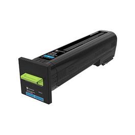 Lexmark 72K2XCE Toner Cyan Compatible para Impresoras CS82x - Cartucho de Tinta Original