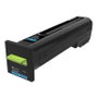 Lexmark 72K2XCE Cartucho de Tóner Cian XXL