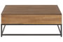 DKD Home Decor Mesa de Centro Plegable de Hierro y Abeto