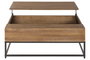 DKD Home Decor Mesa de Centro Plegable de Hierro y Abeto
