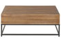 DKD Home Decor Mesa de Centro Plegable de Hierro y Abeto