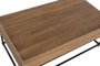 DKD Home Decor Mesa de Centro Plegable de Hierro y Abeto