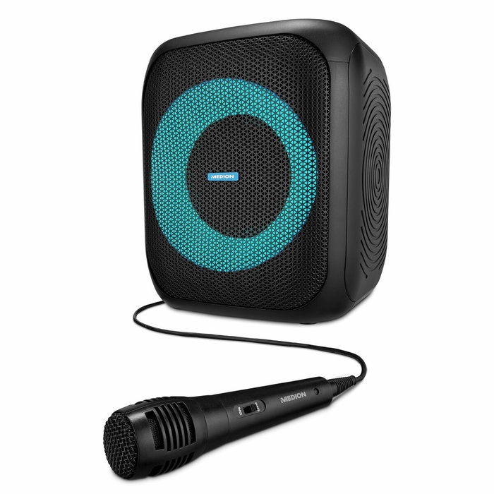 Medion Altavoz Compacto 50W RMS con Anillo LED Multicolor