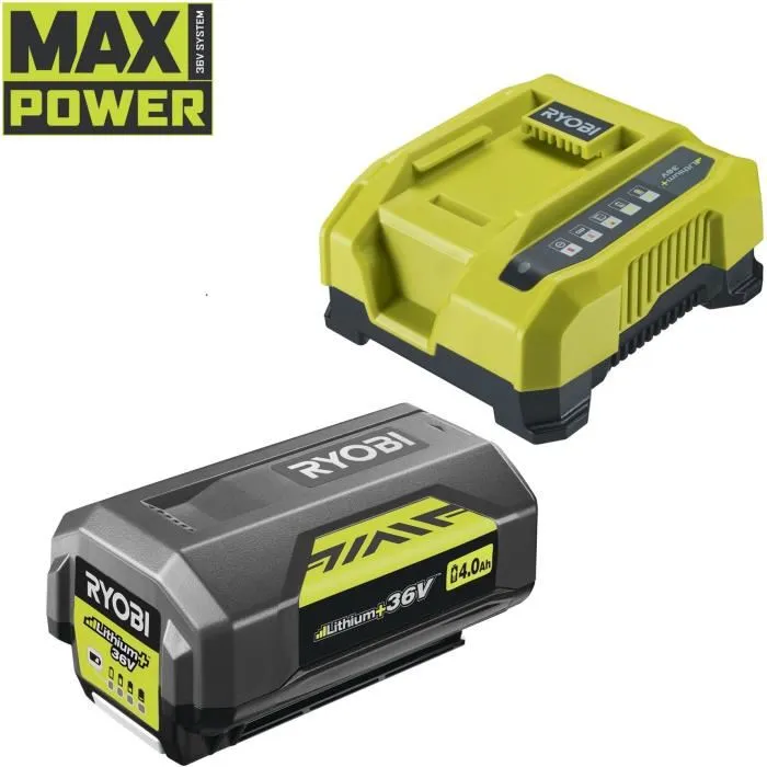 Ryobi RY36BC60A Batería 36V Lithumplus 4.0 AH con Cargador Rápido