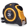 Koma Tools Flexómetro Magnet 3 m x 16 mm Cuerpo ABS Antideslizante Gancho Magnético Cinta Amarilla