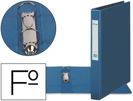 Pardo Carpeta 2 anillas 40 mm folio azul plastico 285 x 335 mm