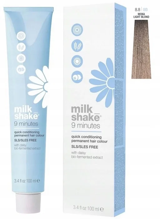 Milk Shake 9 Minutes Tinte Permanente 8.8 Moka Light Blond Milk Shake 9 Minutes Tinte Permanente 8.8 Moka Light Blond