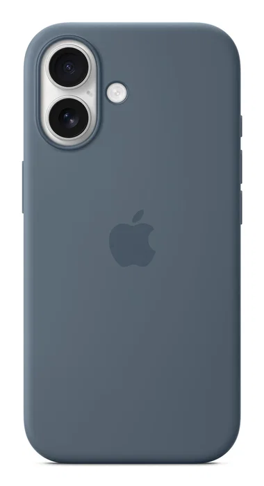 Apple MGEW4ZM/A Funda de Silicona con MagSafe para iPhone 17 - Anchor Blue, Protección contra Caídas y Rayones, Carga Inalámbrica, 45% Silicona Reciclada