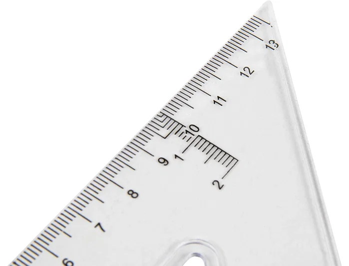 Liderpapel Escuadra de Plástico Transparente de 20 cm