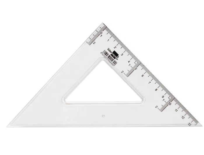 Liderpapel Escuadra de Plástico Transparente de 20 cm