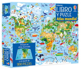USBORNE, ATLAS MUNDIAL - LIBRO PUZZLE