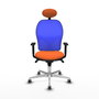 PIQUERAS Y CRESPO Silla de oficina Jorquera Naranja y Azul