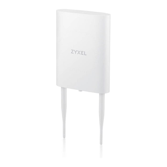 Zyxel NWA55BE Access Point NebulaFlex WiFi 7 AXE, 5100 Mbps, Doble Banda (2.4 GHz y 5 GHz), PoE, 802.11be, Administración en la Nube, IP55, Blanco