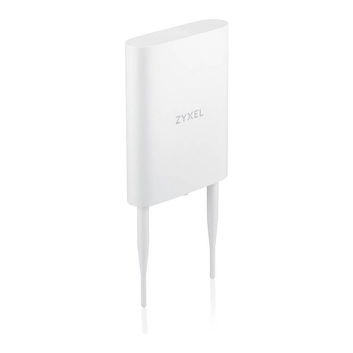 Zyxel NWA55BE Access Point NebulaFlex WiFi 7 AXE, 5100 Mbps, Doble Banda (2.4 GHz y 5 GHz), PoE, 802.11be, Administración en la Nube, IP55, Blanco