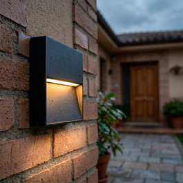 Aplique LED para Exterior Rectangular 7W Negro Mate 2700K