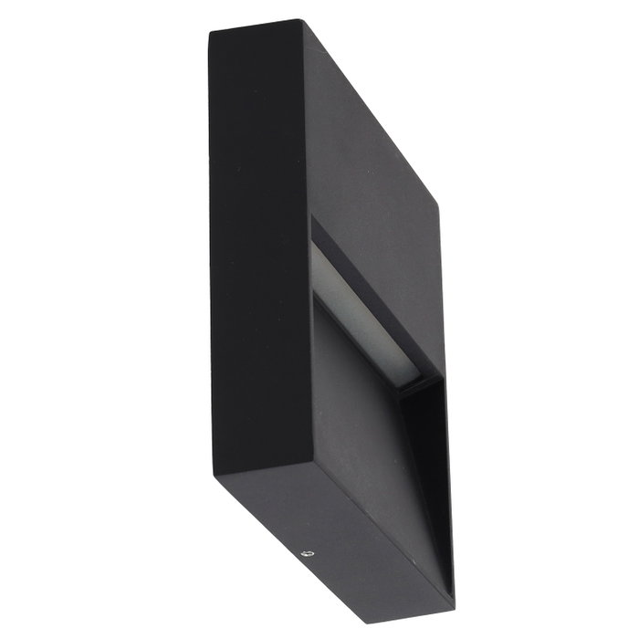 Aplique LED Exterior 7W 2700K IP54 Rectangular Negro Aluminio Iluminación Pared