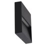 Aplique LED Exterior 7W 2700K IP54 Rectangular Negro Aluminio Iluminación Pared