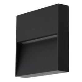 Aplique LED para Exterior Rectangular 7W Negro Mate 2700K
