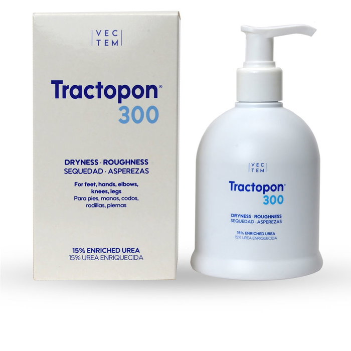Tractopon TRACTOPON 300 Crema Enriquecida con 15% de Urea 300 ml - Para Sequedad Extrema en Codos, Manos, Rodillas y Pies - Hidratación Intensa - Con Glicerina y Vitamina F