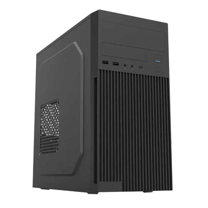 Approx APPC-401F Caja Micro ATX con Fuente de Alimentación 500W Incluida, Color Negro, 2 Bahías 3.5', 3 Bahías 2.5', USB 3.0, USB 2.0, Medidas 325 x 170 x 350 mm