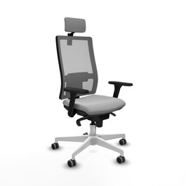 PIQUERAS Y CRESPO Silla de oficina Horna con Mecanismo Sincro, Gris