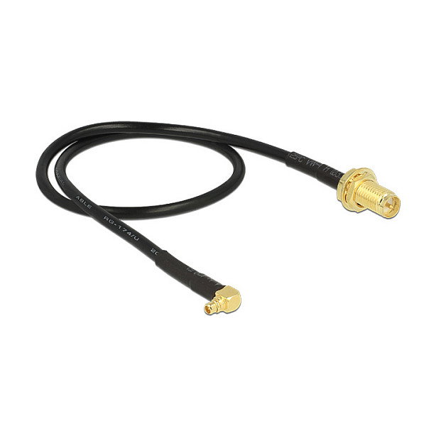 DeLOCK 88936 Antena Cable de extensión RP-SMA Macho a MMCX 90° 0,32 m RG-174 Color Negro DeLOCK 88936 Antena Cable de extensión RP-SMA Macho a MMCX 90° 0,32 m RG-174 Color Negro