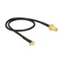 DeLOCK 88936 Antena Cable de extensión RP-SMA Macho a MMCX 90° 0,32 m RG-174 Color Negro