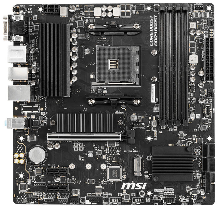 MSI B550M PRO-VDH Micro ATX AMD B550 Zócalo AM4 MSI B550M PRO-VDH Micro ATX AMD B550 Zócalo AM4