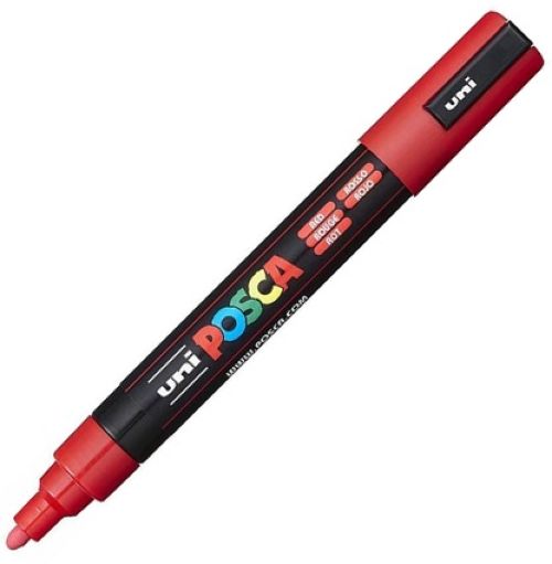 POSCA Marcador PC-5M Punta Bala Rojo Fluor No Permanente