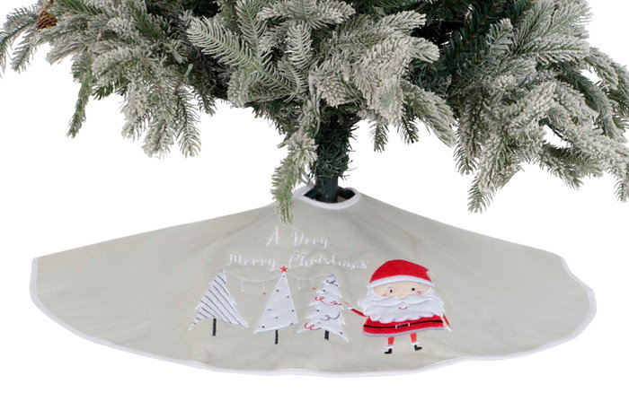 DKD Home Decor Base para árbol de Navidad de Poliéster 80x80x2 cm (Surtido de 2 unidades)