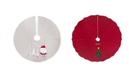 DKD Home Decor Base para árbol de Navidad de Poliéster 80x80x2 cm (Surtido de 2 unidades)