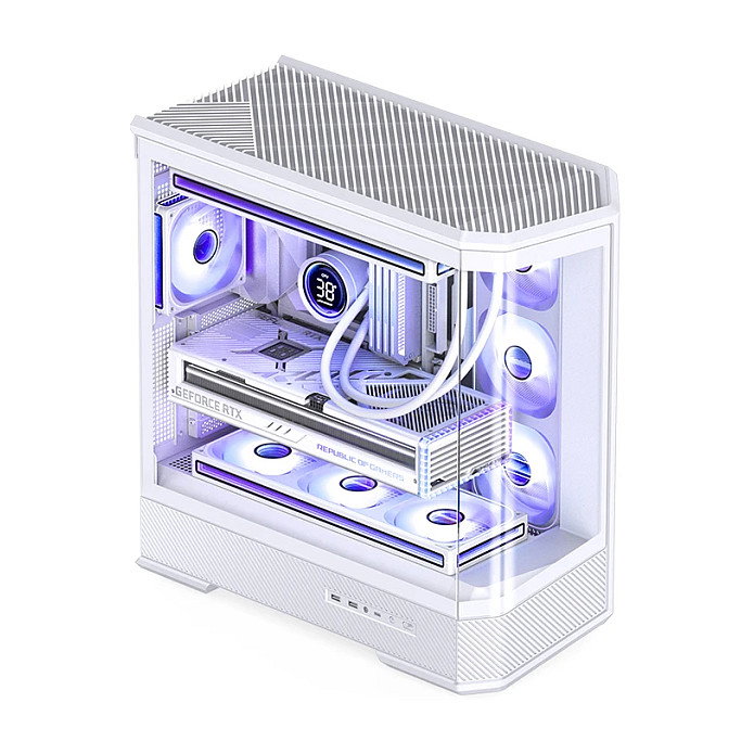 Jonsbo D400 Caja de PC Midi Tower ATX con Vidrio Templado - Blanco