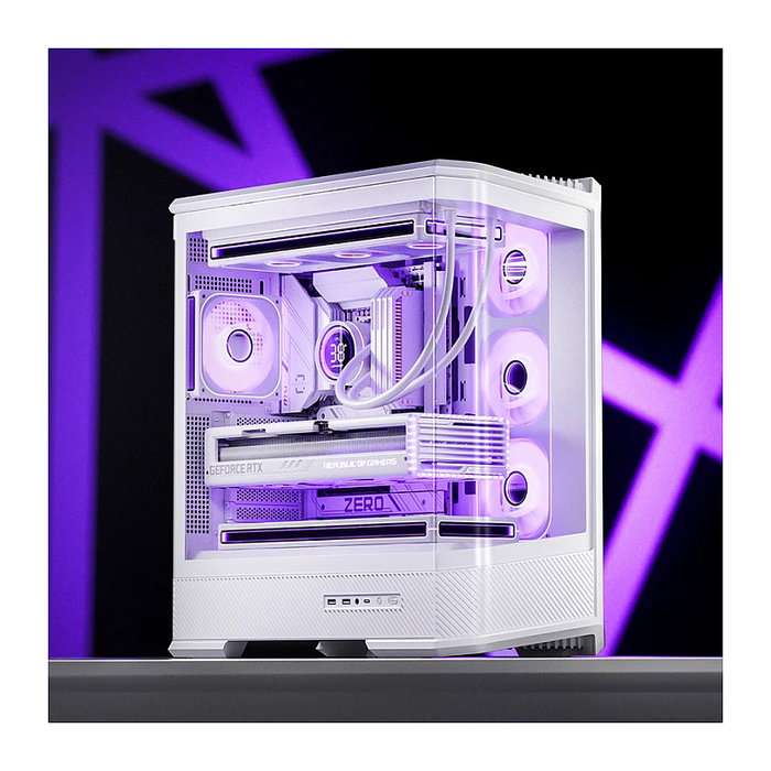 Jonsbo D400 Caja de PC Midi Tower ATX con Vidrio Templado - Blanco