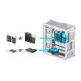 Jonsbo D400 Caja de PC Midi Tower ATX con Vidrio Templado - Blanco