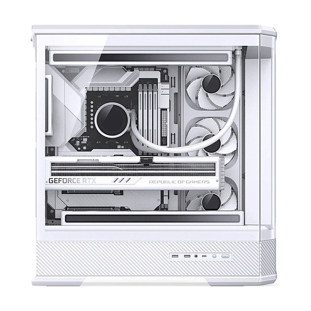 Jonsbo D400 Caja de PC Midi Tower ATX con Vidrio Templado - Blanco
