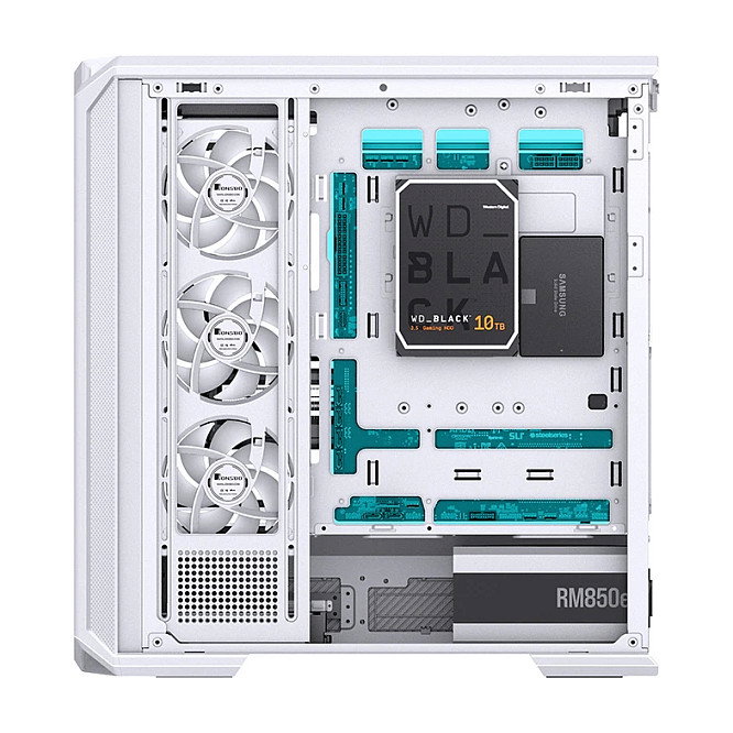 Jonsbo D400 Caja de PC Midi Tower ATX con Vidrio Templado - Blanco