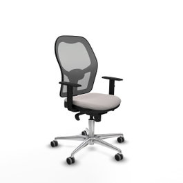 PIQUERAS Y CRESPO Silla de oficina Jorquera con mecanismo Sincro, Blanco y Gris