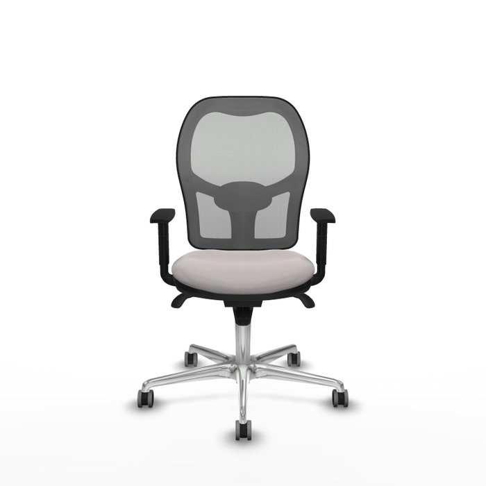 PIQUERAS Y CRESPO Silla de oficina Jorquera con mecanismo Sincro, Blanco y Gris PIQUERAS Y CRESPO Silla de oficina Jorquera con mecanismo Sincro, Blanco y Gris